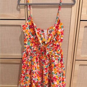 Princess Polly Floral Sundress in White, Pink, Orange, Yellow, Green